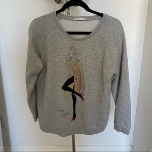 Grey crewneck top